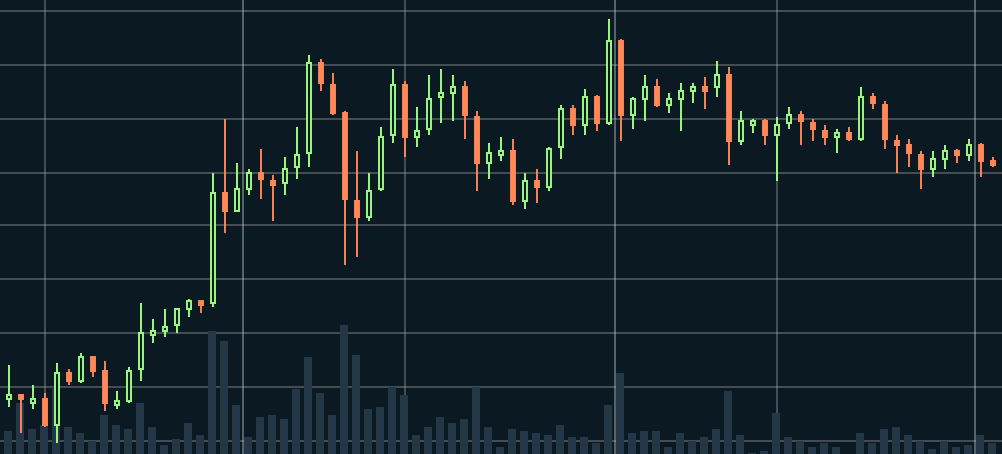 actual bitcoin candle