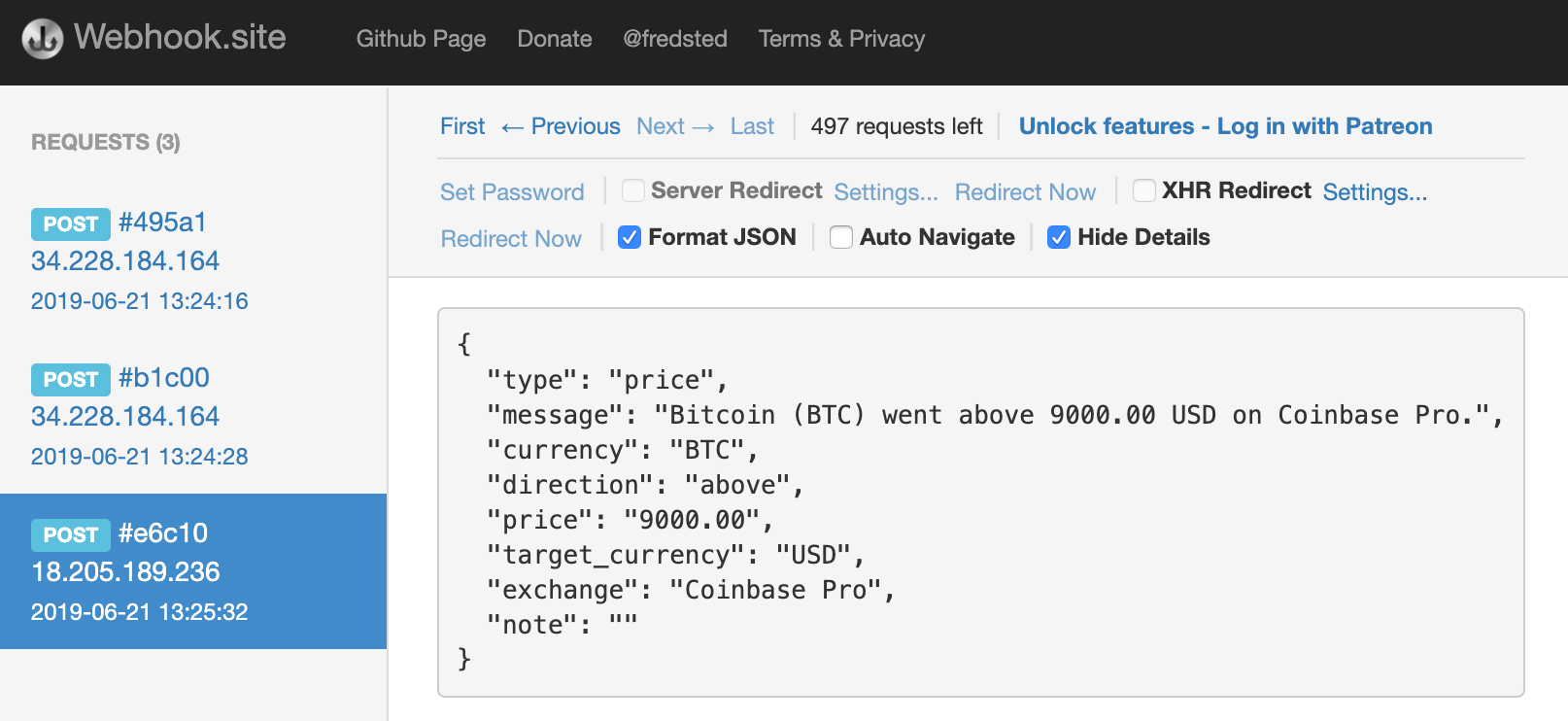 Configuring Importer Webhook