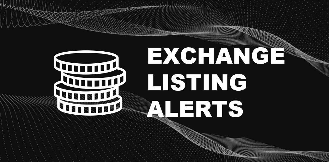 crypto exchange listing alert